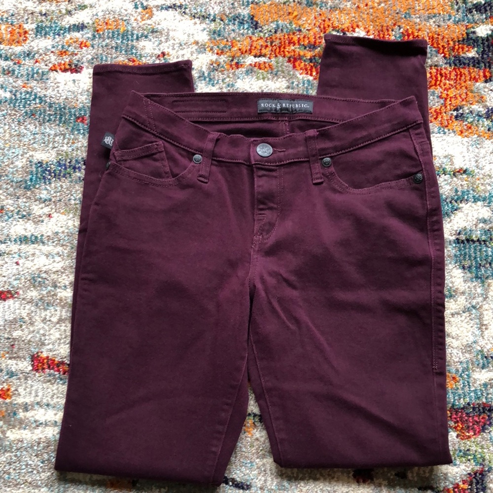Rock & Republic purple jeans - Picture 2 of 4